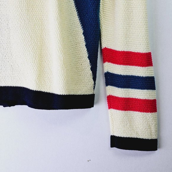 Dear Creatures Retro Style Knit Color Blocking Cardigan, Size M, NWOT - Picture 9 of 12